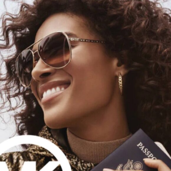 FINAL PRICE NEW MICHAEL KORS MK1109 11084Z ROSE GOLD/ PINK SUNGLASSES - Picture 4 of 10